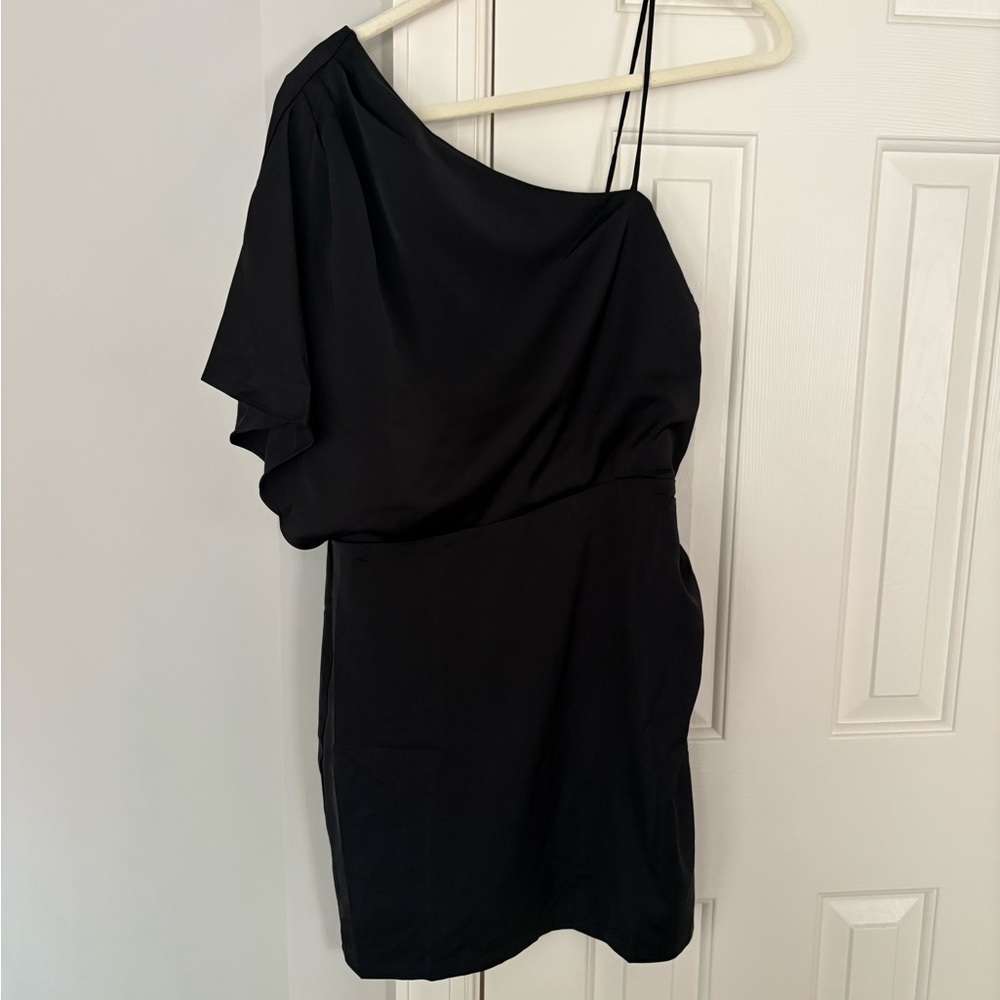 NWOT One Shoulder Black Dress
